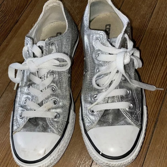 silver converse all stars